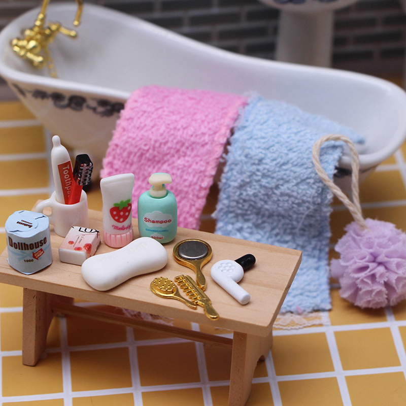 Kids Toys House - Bebek Evi Minyatür Pratik Banyo Aksesuarı