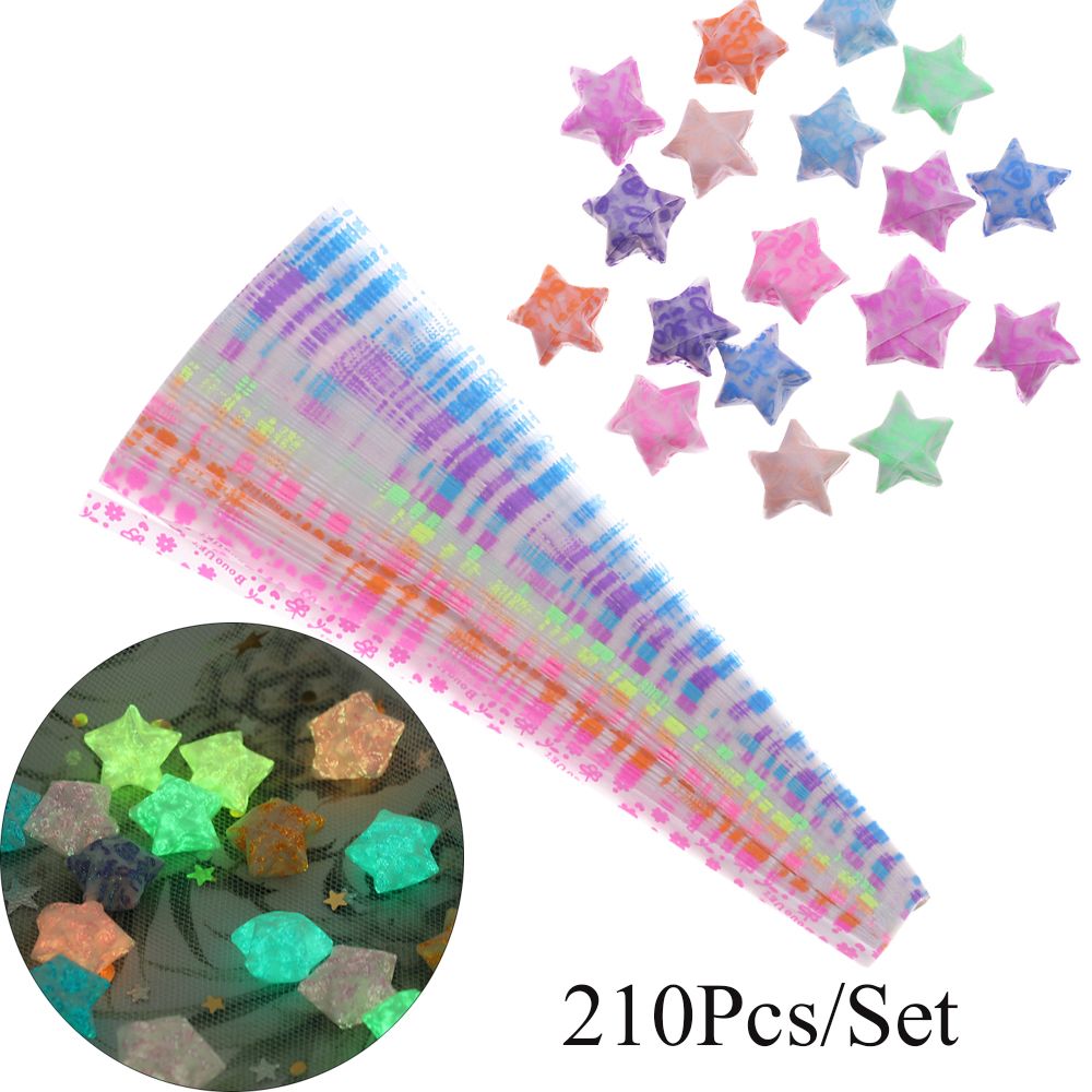 Glow In Dark Stars - 210 adet/grup karanlıkta kızdırma şanslı yıldız