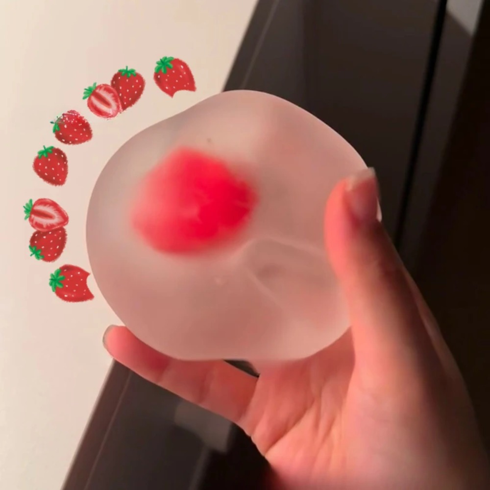 Kids' Toy - Squishy Çilek Stres Topu Yumuşak Fidget
