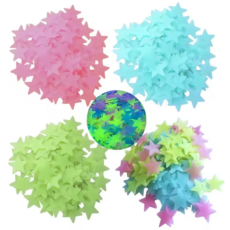 Glow In Dark Stars - Karanlıkta Glow Yıldız Çıkartmaları - Çocuk