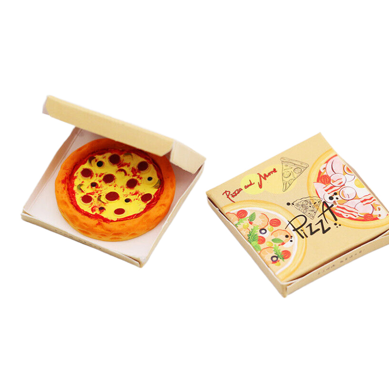 Kids Toys House - 1 takım 1:12 minyatür pizza ambalaj