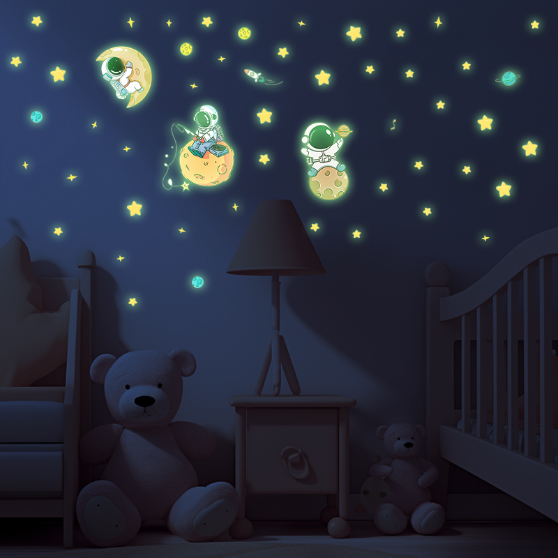 Astronot ay tema aydınlık duva - Glow In Dark Stars incelemesi ve fiyatı