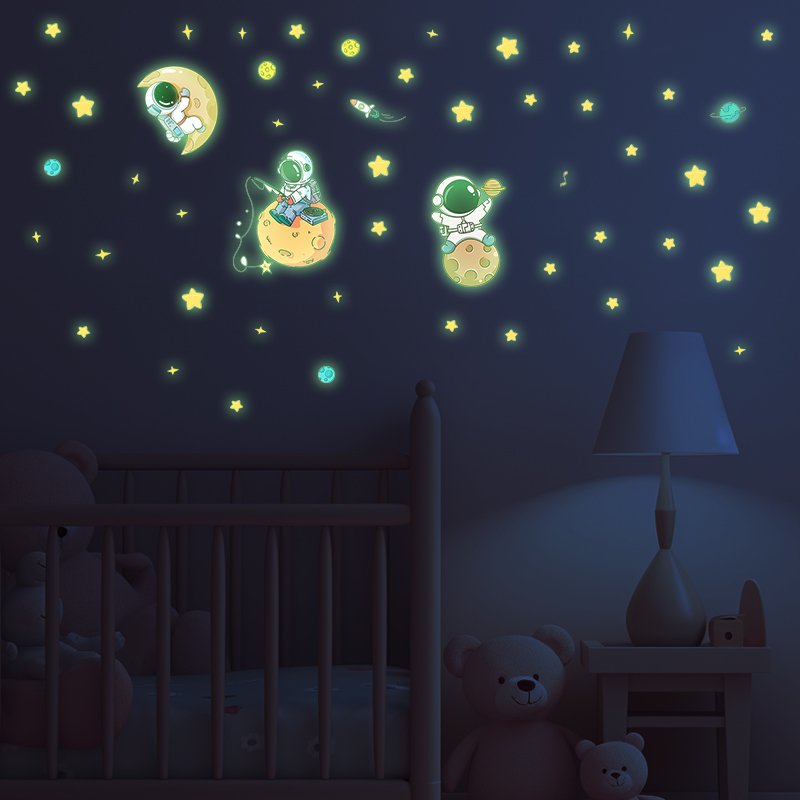 Astronot ay tema aydınlık duva - Glow In Dark Stars incelemesi ve fiyatı