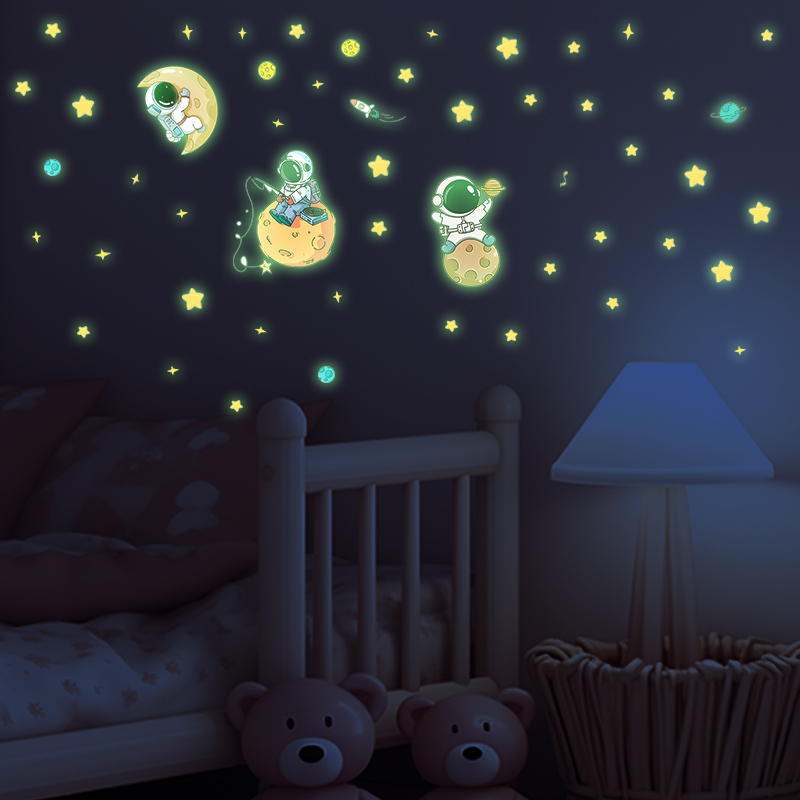 Astronot ay tema aydınlık duva - Glow In Dark Stars incelemesi ve fiyatı